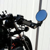 3-1/4 inch Round Bar End Mirrors A Black RSD grips and clip-ons