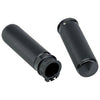 Open Ended Knurled Hand Grips black with end cap