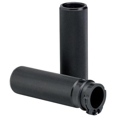 Open Ended Knurled Hand Grips Black