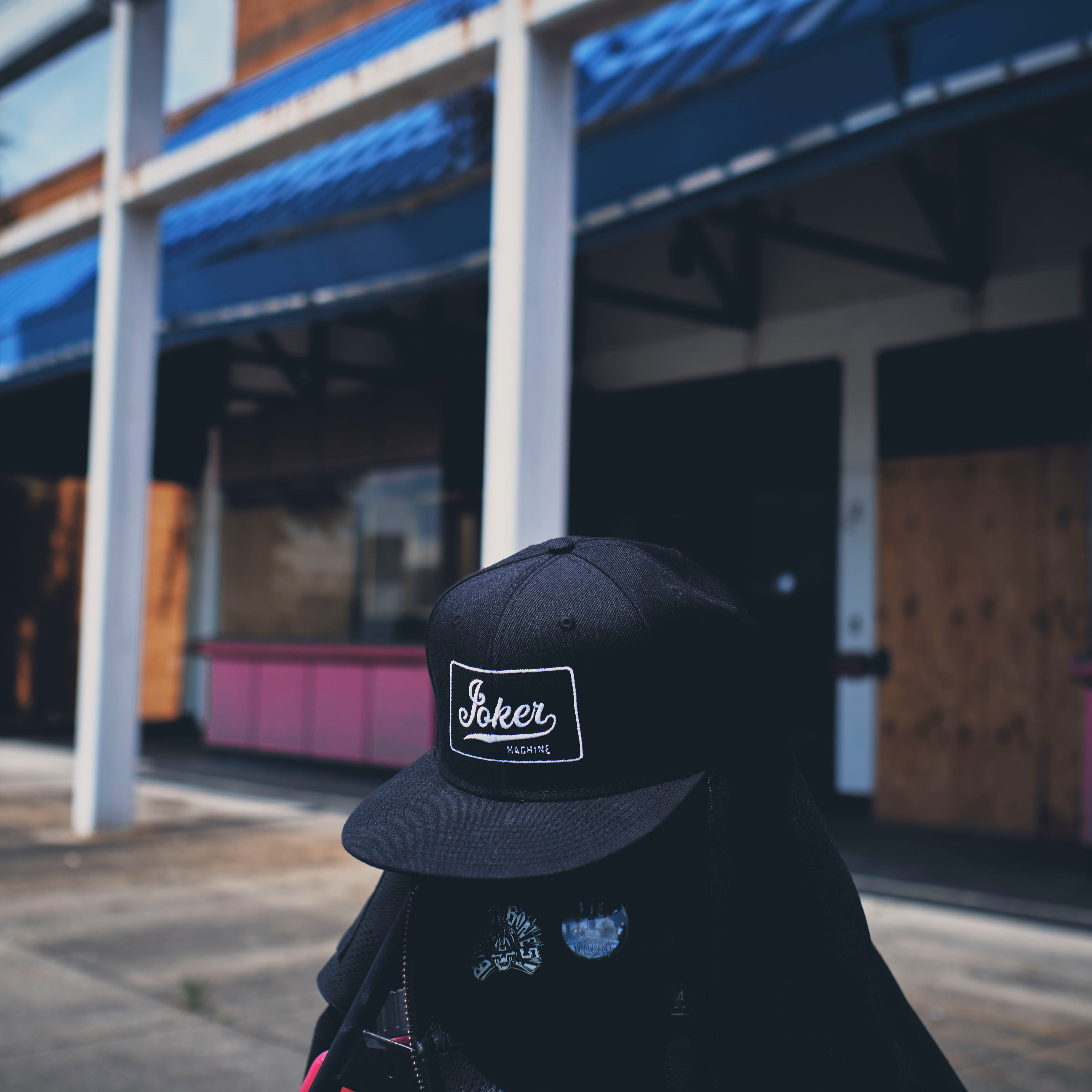 JOKER MACHINE ジョーカーマシーン キャップ JM USA 黒 Joker Maschine Snapback Hat
