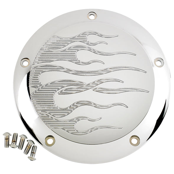 2015-Up FL 5 Hole Derby Cover Flame Chrome