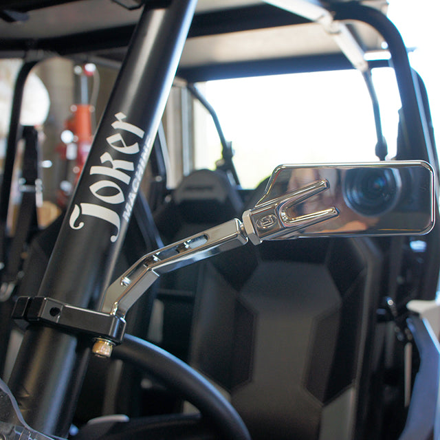 8mm Mirror Mount 1 3/4 tubing Black