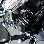 FL Rear Master Cylinder Cover Finned Black