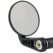 3-1/4 inch Round Bar End Mirrors A Black