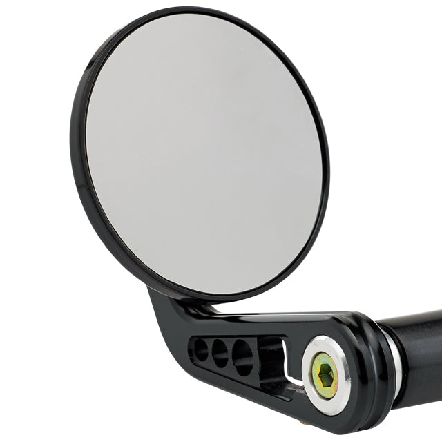 3-1/4 inch Round Bar End Mirrors A Black