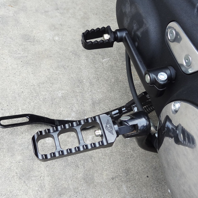 Narrow Serrated Footpegs Black