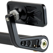 Rectangle Bar End Mirror Stem A Black