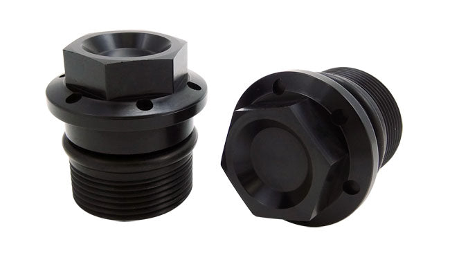 CB750 Fork Tube Plugs Black (pair)