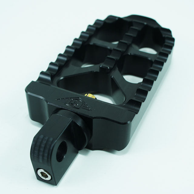 Adjustable Serrated Footpegs Long Black
