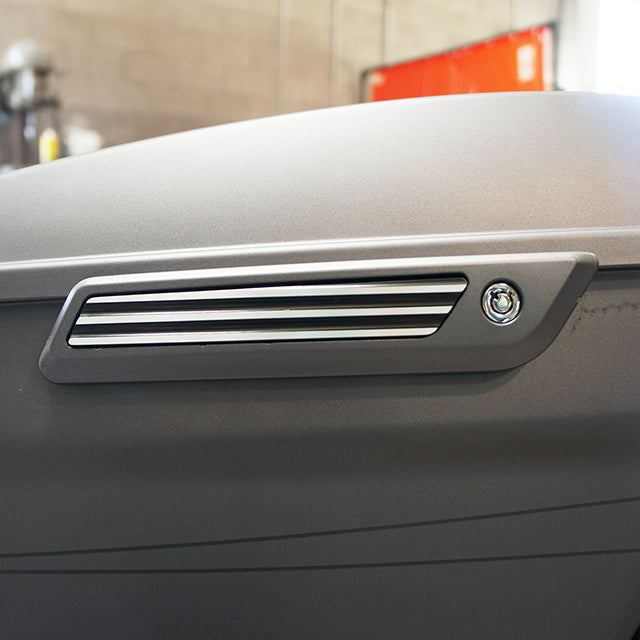 Saddlebag Latch Inserts Finned Black