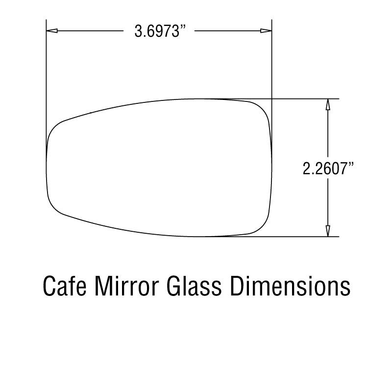 cafe mirror glass dimensions