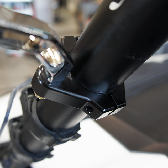 8mm Mirror Mount 1 3/4 tubing Black