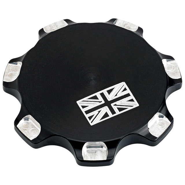 Triumph Billet Gas Cap Union Jack Black