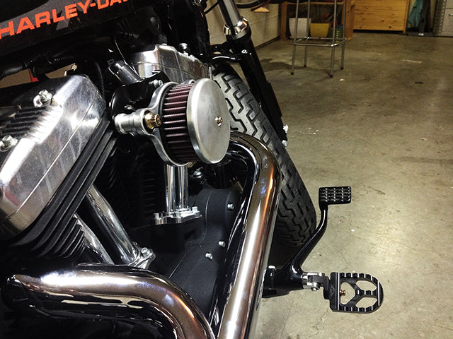 Sportster Forty-Eight Short Serrated Footpegs Black