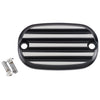 Rear Master Cylinder Covers 1999-Up Finned Black & Silver