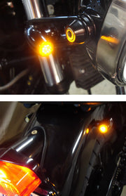 Astro L.E.D. Center Mount Turn Signal Lights Triumph Headlight Bracket