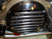 CB750 Cluthc Cover Finned Cut-out Black