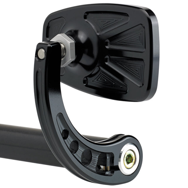 Cafe Style Bar End Mirror Stem C Black
