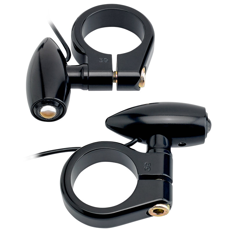 Astro 39mm Fork Mount Turn Signals Black 