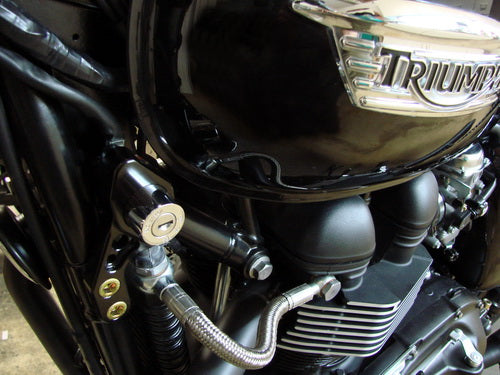 Triumph Ignition Switch Relocation Bracket Left Black