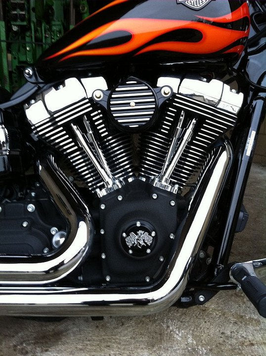 Big Twin High Performance Air Cleaner Assembly Finned Black