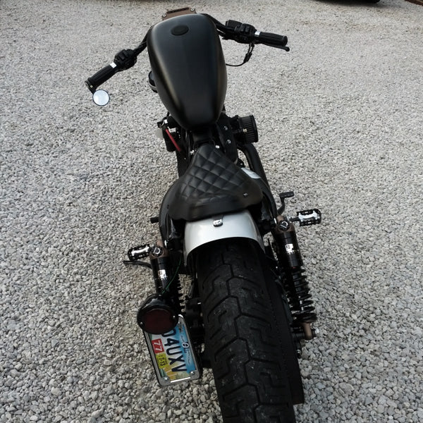 2-1/4" Round Bar End Mirrors Stem D Black