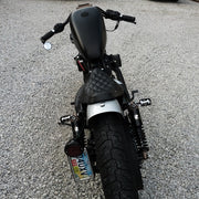 2-1/4" Round Bar End Mirrors Stem D Black