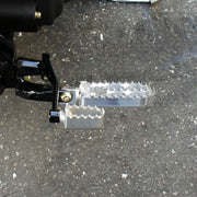 Adjustable Serrated Footpegs Long Raw