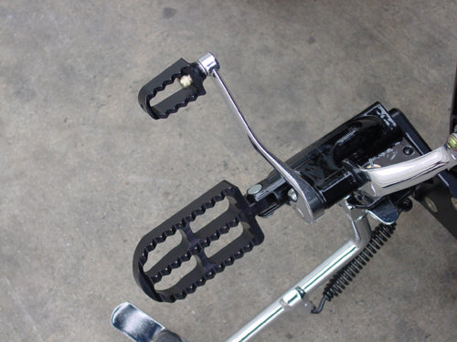 Short Profile Serrated Shift Peg Black with Footpeg