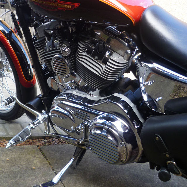 Sportster Derby Cover Finned Chrome