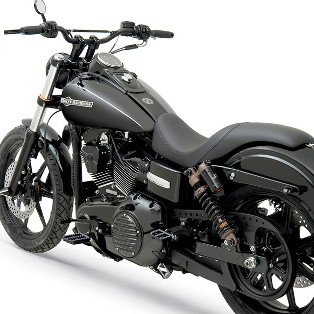 Adjustable Serrated Footpegs Long Black