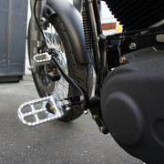 Adjustable Serrated Footpegs Long Raw