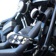 Adjustable Serrated Footpegs Long Raw