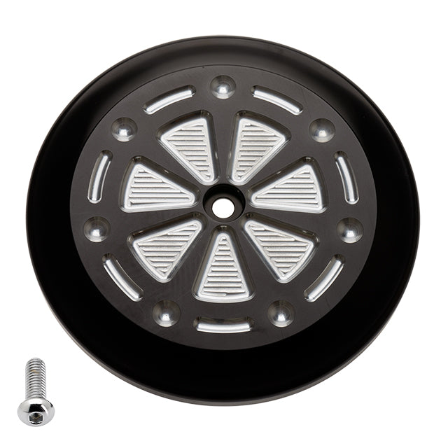 VT Air Cleaner Cover Techno Black Silver