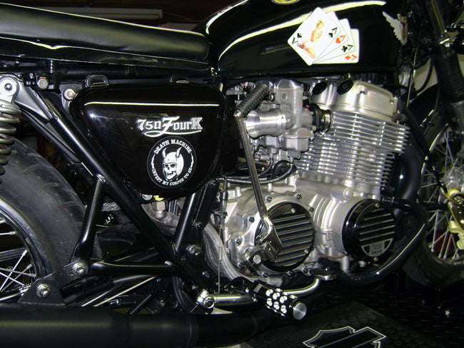 CB750 Cluthc Cover Finned Black
