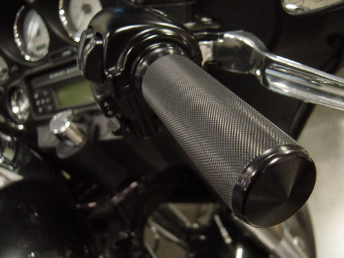 HD Sensor Type Knurled Hand Grips Black