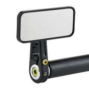 Rectangle Bar End Mirror Stem D Black
