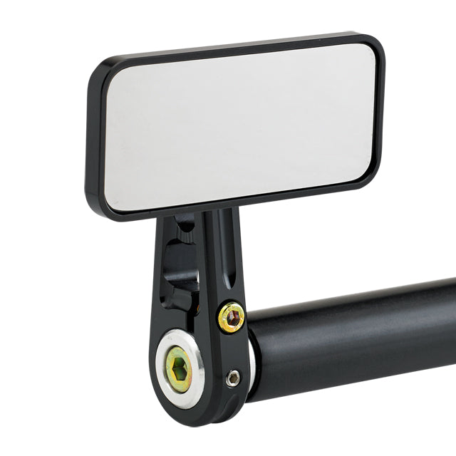 Rectangle Bar End Mirror Stem D Black