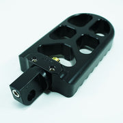 Adjustable Serrated Footpegs Long Black