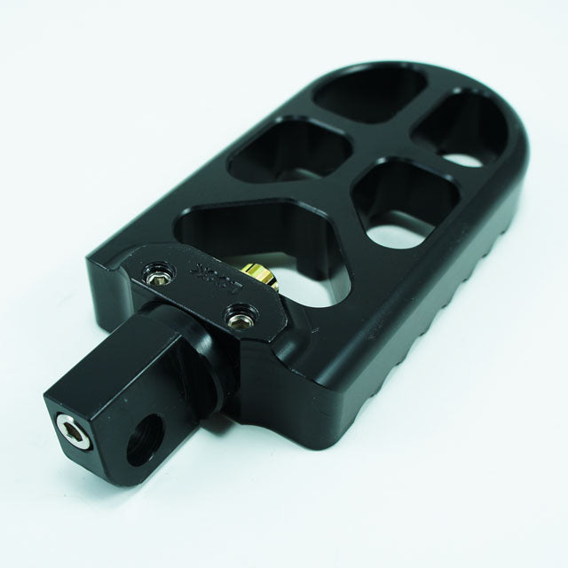 Adjustable Serrated Footpegs Long Black