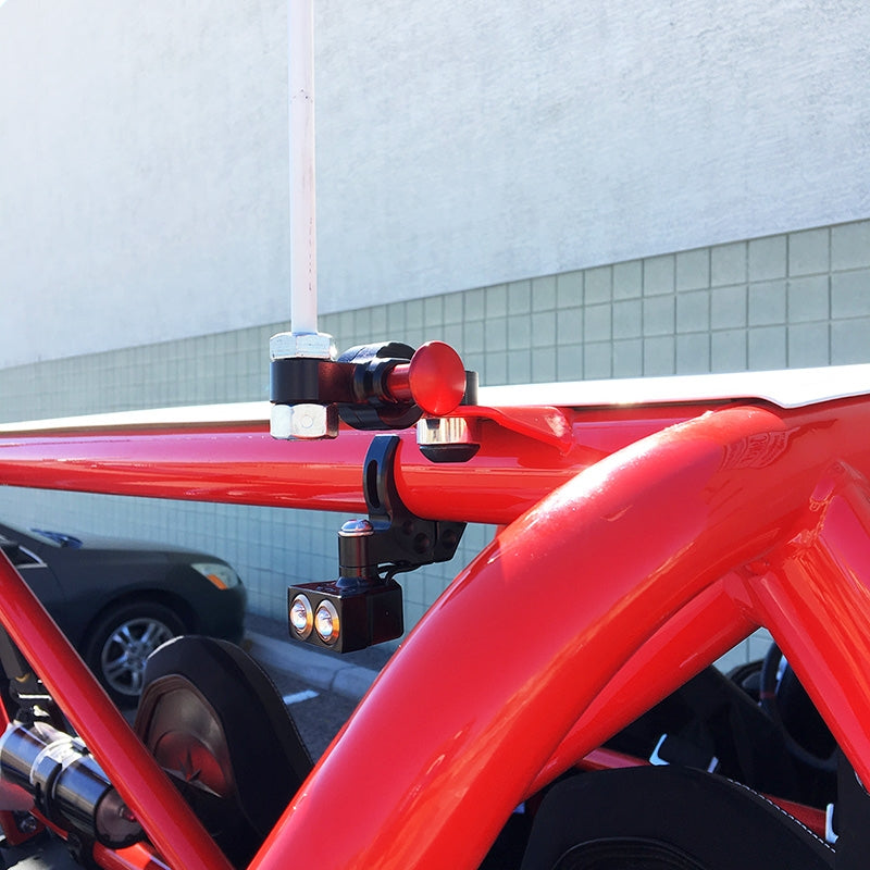 Tri-Lock Adjustable Whip Tab Mount Black