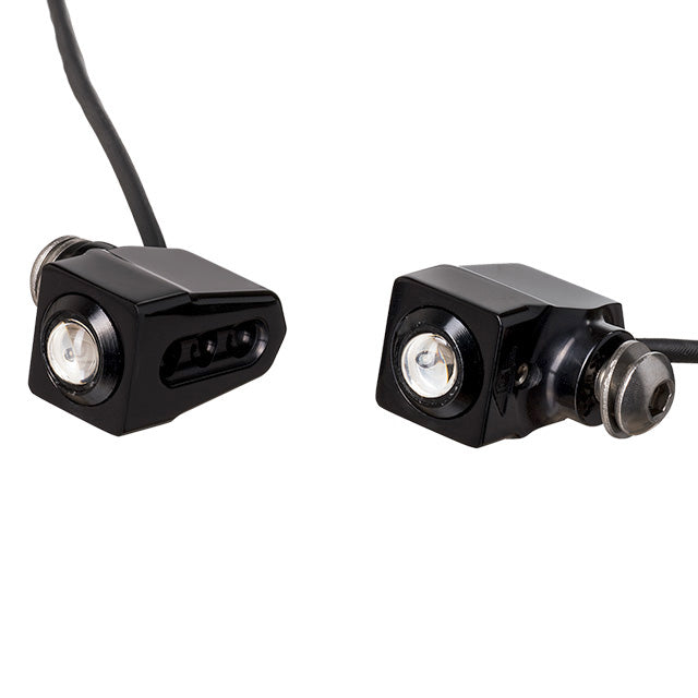 Rat Eye Side Mount Turn Signal Amber Black