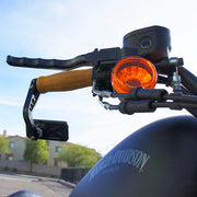 Rectangle Bar End Mirror Stem A Black