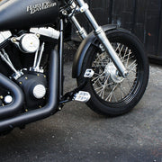 Adjustable Serrated Footpegs Long Raw