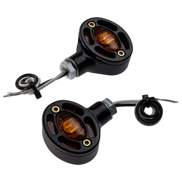 Omega Center Mount Turn Signal Amber Black 