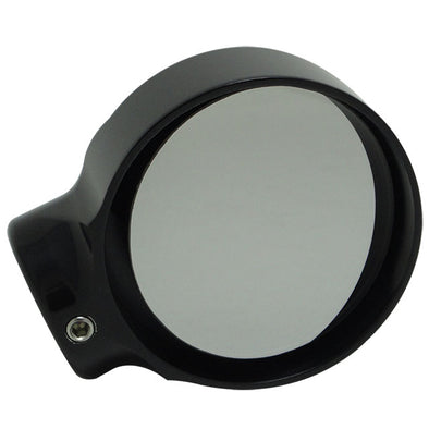 bar end mirrors: Mamba black round bar end mirrors with matte real carbon  fiber heavy weight compatible for Harley Sportster Dyna Softail XG street