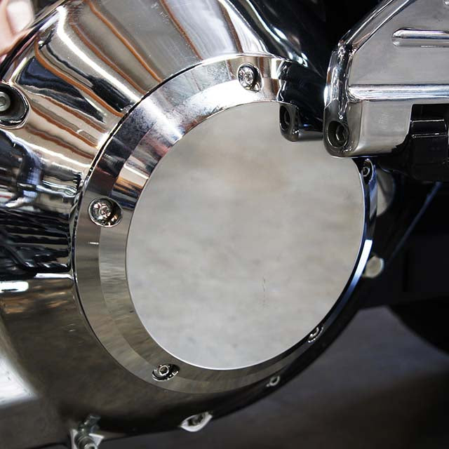 06-99S 5 hole derby cover smooth chrome