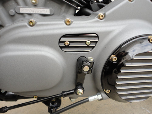 Sportster Inspection Cover Finned Black