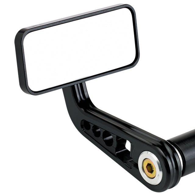 Rectangle Bar End Mirror Stem A Black