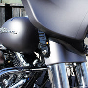 Streamliner Front Turn Signals Finned Black